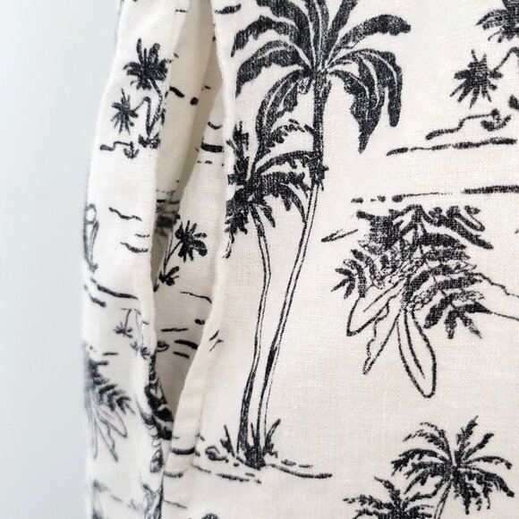 ANA Linen Blend Hawaiian Print T-Shirt Dress – Beach Cover-Up / Tunic Size XS - Picture 7 of 14